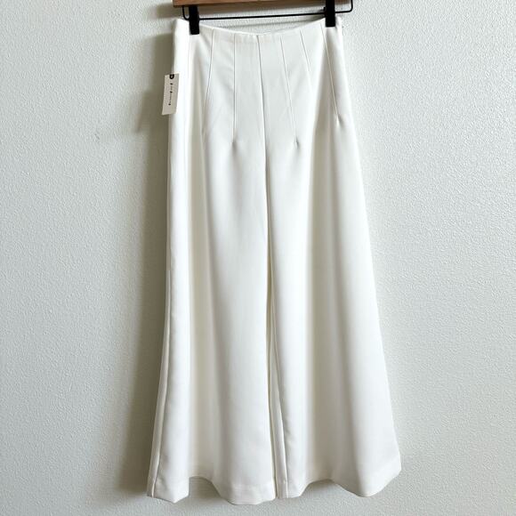 Anthropologie Maeve White Clean Crop Wide Leg Pants Women's 2 NWT - Picture 2 of 8